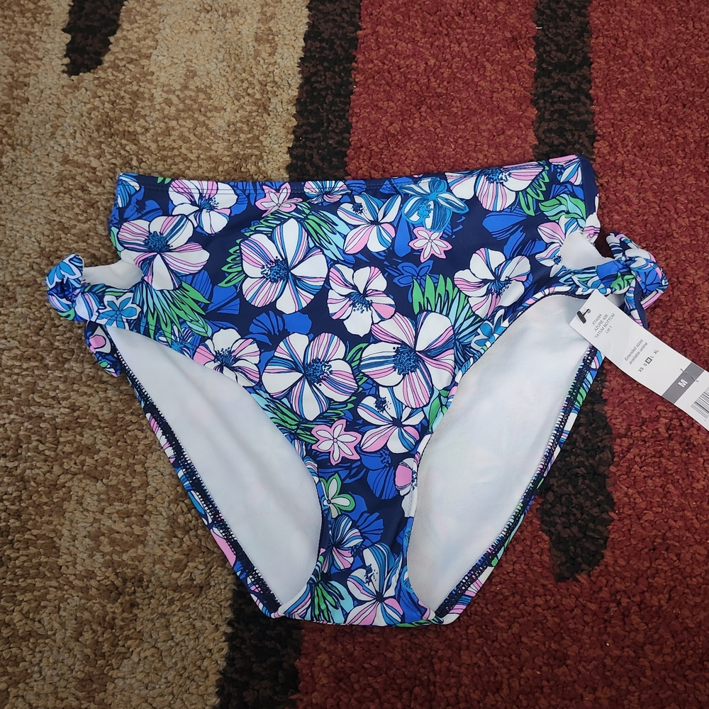 Floral High-Waisted Bikini Bottoms